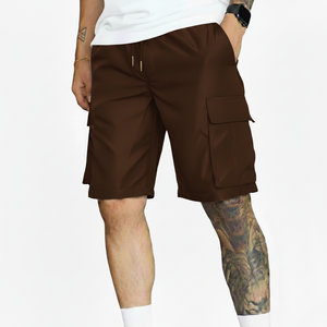 Shorts cargo en coton respirant et écologique, style personnalisé de créateur haut de gamme, avec cordon de serrage, service OEM, grandes tailles, mode - Product Image 2