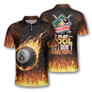 Camiseta de Jersey de Algodón/Spandex Ecológica, Transpirable, de Secado Rápido, con Logotipo Personalizado, Estampado Digital, Cuello en V, para Equipo de Billar, para Hombre - Product Image 6
