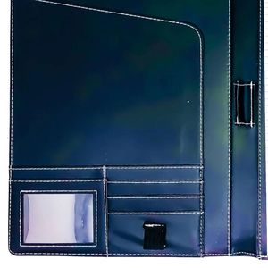 Phi Beta Sigma Padfolio Blue White Greek Fraternity Portfolio Organizer Leather <b>Folder</b> Business Document Holder Professional - Product Image 5