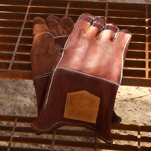 Leather Work <b>Gloves</b> for Men Cowhide Heavy Duty Safety Protective <b>Driver</b> Working Welding Mechanic Safety <b>Gloves</b> - Product Image 2