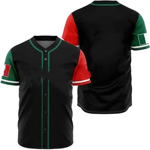Maillot de baseball vierge uni à transfert thermique en gros, maillots de baseball personnalisés respirants 100 % polyester, maillot de softball - Product Image 5