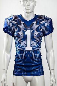 ชุดยูนิฟอร์มอเมริกันฟุตบอลแบบสั่งทำ แขนสั้น น้ำหนักเบา ระบายอากาศได้ดี ไซส์ใหญ่ คุณภาพสูง สีพื้น คอวีด้านหน้า 100% - Product Image 5