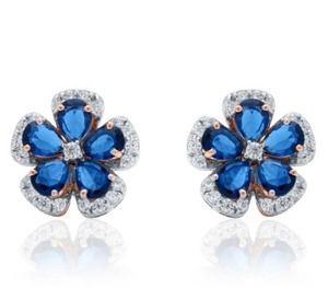 Pendientes de tuerca de oro rosa con diamantes CZ de corte pera, tamaño regular, joyería fina de lujo para mujer, elegantes para fiestas, uso diario y regalos. - Product Image 3