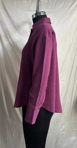 Blusa Morada Elegante de Estilo Vintage con Cuello y Manga Larga, Ajuste Cómodo, Compre Directamente del Proveedor - Product Image 2