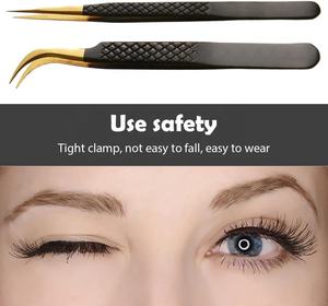 Professional Eyelash Extension Tweezers Set 3PCS Precision <b>Lash</b> Tweezers <b>Kit</b> in Gold Rainbow & Silver Colors for Beauty Salon - Product Image 6
