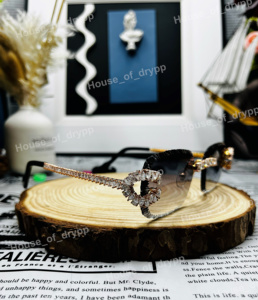 Iced Out Gradient Moissanite Diamond Glasses Rimless Photochoromic Eyewear <b>Sunglasses</b> For Men Women Party Wear - Product Image 3