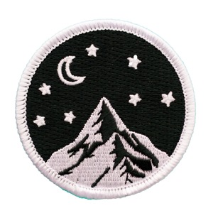 Écusson brodé circulaire avec motif Canard Pilote sur fond orange, à coudre sur tissu - Product Image 4