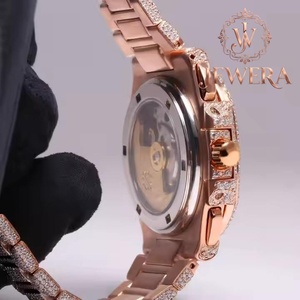 Reloj de Diamantes de Acero Inoxidable con Moissanita de Diseño para Hombre y Mujer, Elegante Reloj de Pulsera de Lujo para Compromiso y Boda - Product Image 2