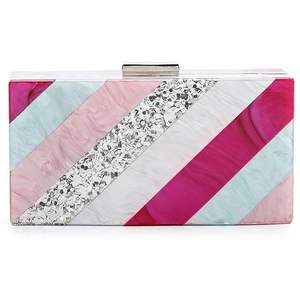 Pochette de soirée de luxe en résine écologique pour femme, accessoire de mode en cristal écoresponsable pour occasions spéciales - Product Image 1