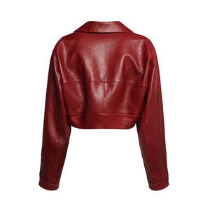 Chaquetas de cuero sintético transpirables para mujer, de manga larga, para otoño e invierno, estilo motociclista. - Product Image 2