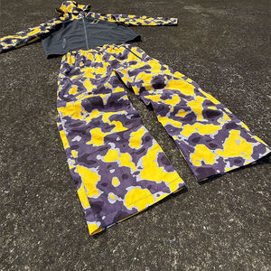 Custom Camouflage Windbreaker Pants Streetwear Baggy Hip Hop Trousers Waterproof Wide Leg Joggers Track Pants Men Women Zipper - Product Image 3