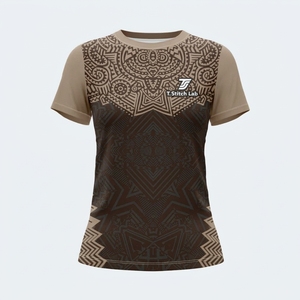 Camisetas Ligeras y Transpirables para Mujer, Diseño Tribal, Colores Sólidos, Alta Calidad, Nueva Llegada, Manga Corta, Tallas Grandes, Venta al Por Mayor - Product Image 5