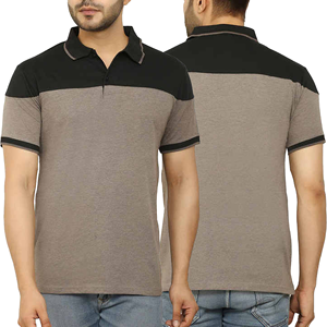 Polo de Manga Corta para Hombre, Diseño Color Block, Tejido de Algodón Transpirable, Corte Casual, Diseño Sólido, Largo Regular - Product Image 3
