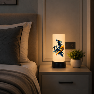Divine Glow Krishna LED Table Lamp Spiritual <b>Night</b> <b>Light</b> Home Temple Bedroom Meditation Decor <b>USB</b> Powered Gift 9.5 Inch Acrylic - Product Image 2
