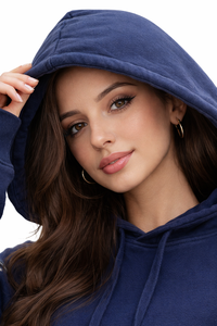 Sudadera con Capucha Premium Estilo Urbano, Lavado Ácido, Vintage, Gruesa, 100% Algodón, Unisex, Casual, Ecológica, Transpirable, con Logotipo Personalizado - Product Image 5