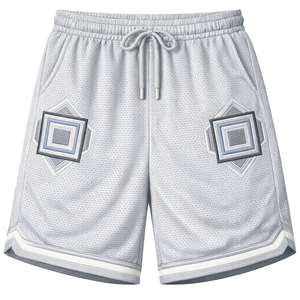 Pantalones cortos de malla de verano para hombre, pantalones deportivos informales de ajuste holgado para gimnasio, entrenamiento, correr, fitness, secado rápido, transpirables - Product Image 1