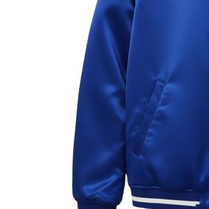 Chaqueta Bomber Varsity de Satén Personalizada Unisex, Chaqueta Universitaria con Bordado Personalizado, Chaqueta de Béisbol Varsity de Seda - Product Image 4