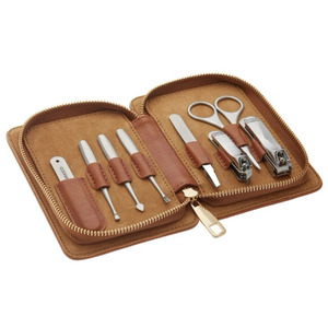 AQDAS INDUSTRIES Professional Stainless Steel Pedicure Kit 5-in-1 Nail Clippers 6-Piece Set Adult Use Travel Storage <b>Case</b> - Product Image 6