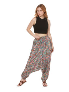 Femmes 100% coton écologique Harem Joggers doux respirant lâche toile numérique imprimé confortable plat pantalon décontracté pour - Product Image 3