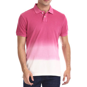 Polo en coton dégradé pour homme, polo à séchage rapide pour homme, léger, respirant, vêtements de sport décontractés, OEM ODM en gros - Product Image 2