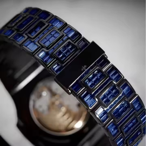 Classic Luxury Manual Mechanical Analog Japanese Style Formal Wear <b>Watch</b> VVS Moissanite Sapphire Crystal 20mm Stainless Pointer - Product Image 4