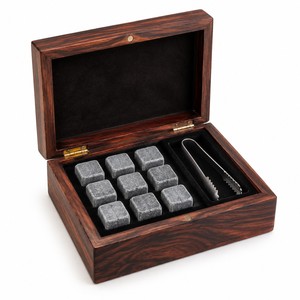 Coffret cadeau de pierres à whisky Sheesham en gros |   Bois de rose foncé artisanal - Product Image 1