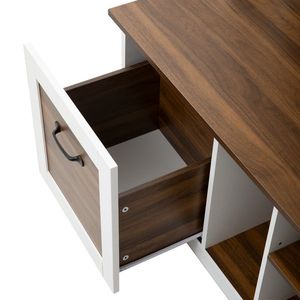 Appendiabiti da ingresso in metallo da 58,8 cm con panca 5-in-1, 7 ganci robusti, 2 cassetti spaziosi e ripiani regolabili - Product Image 6