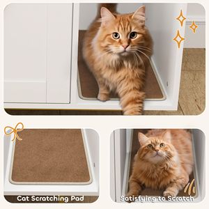 Tavolino Laterale con Tiragraffi e Contenitore per Lettiera Gatti 80x50x60 cm per Soggiorno e Camera da Letto - Product Image 6