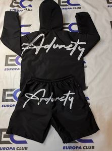 New Arrival Long Sleeve Streetwear Sublimation Two Piece Shorts Set Custom Zipper <b>Puller</b> Nylon Windbreaker Shorts Set - Product Image 5