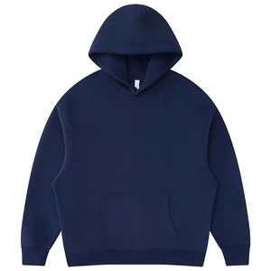 Sweat à capuche en molleton bouclette pour homme, en coton, avec poche et impression sérigraphiée, idéal pour le streetwear décontracté (vente en gros) - Product Image 2