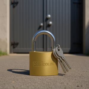 Criscolor Padlock 50x75 Mm Brass Body Chrome Plated Security Lock With Keys - Product Image 3