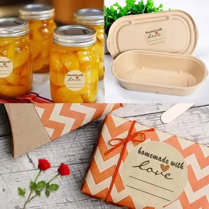Étiquettes pour bocaux de conserve de 2 pouces pour bocaux Mason, 500 par rouleau, faciles à inscrire, pour les collations maison et l'emballage alimentaire - Product Image 3