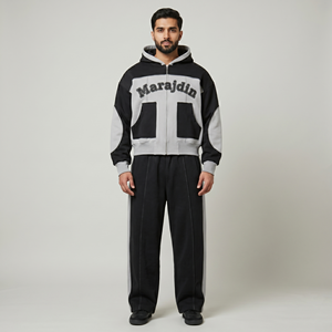 Conjunto Deportivo de Felpa para Hombre, 100% Algodón, Transpirable, con Impresión de Logotipo, Talla Grande XL, para Invierno, Venta al Por Mayor - Product Image 4