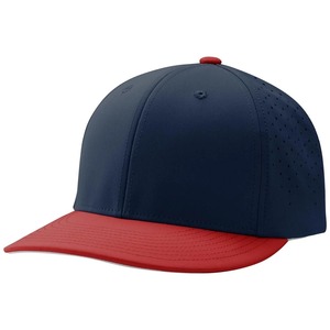 Gorra de Béisbol Bicolor Blanca y Azul Rey de Alto Rendimiento con Visera Curva, Paneles de Malla Transpirable y Logotipo Personalizado - Product Image 2