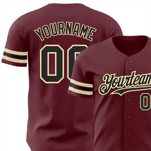 Custom Design Baseball Jersey Team Uniform Sportswear Breathable Mesh Fabric Logo <b>Name</b> Number Bulk Wholesale USA - Product Image 4