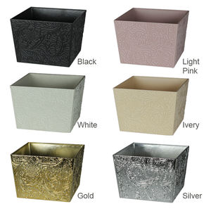 Bol carré en plastique imprimé en relief avec motif batik artistique sur pots de fleurs, 6 couleurs, pour bouquet de fleurs, cadeau Fête des Enseignants - Product Image 5