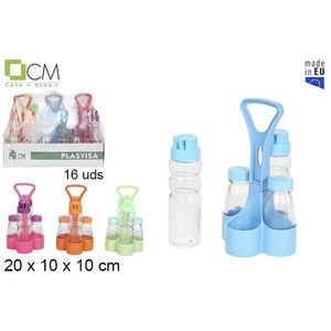 Set di 4 barattoli per spezie colorati con coperchio per conservazione in cucina, 20 x 10 x 10 cm, impilabili, ermetici, senza BPA, per alimenti. - Product Image 1