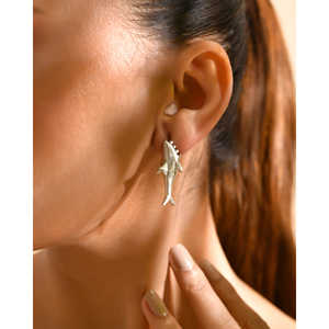 ต่างหูแฟชั่นทรงห่วงเงินเมera จาipur รุ่นชาร์ค - Product Image 1