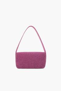 Pink Heart Embroidered Textile Shoulder Bag Envelope Shape Flap Closure <b>Cute</b> Evening Party <b>Purse</b> Handmade - Product Image 3