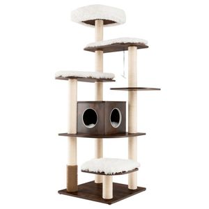 Torre para Gatos de Madera de 7 Niveles con Postes de Sisal y Árbol Rascador con Condo - Product Image 3