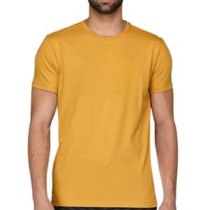 Camiseta de Algodón Azul Marino para Hombre, Manga Corta, Cuello Redondo, Corte Regular, Color Sólido, Tejido Jersey - Product Image 5