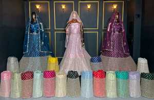 Net Choli con Heavy Dori Work Mirror Shisha Detailing y Jarkan Stone Elegance Disponible en 10 diseños y 20 colores - Product Image 4