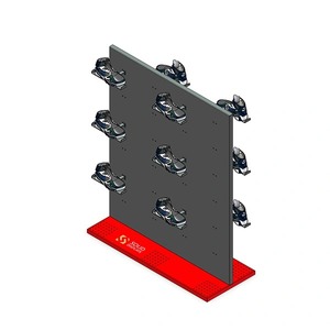 Double-Sided Asian Style Metal Garment Display <b>Rack</b> with Easy Assembly and Corner Shelf Design - Product Image 4