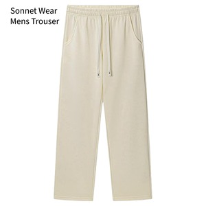Pantalon décontracté pour homme en tissu élasthanne/coton à séchage rapide, taille élastique, poches, finition délavée - Product Image 2