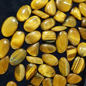 Lot de cabochons en œil de tigre naturel, lot de pierres précieuses œil de tigre jaunes, lot de pierres œil de tigre en gros pour la vente de pierres œil de tigre - Product Image 3