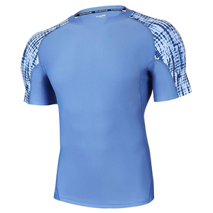 Men Rash Guard T <b>Shirt</b> <b>Compression</b> Short Sleeve Swim <b>Shirt</b> UV Protection Quick Dry Custom Logo OEM Bulk - Product Image 1