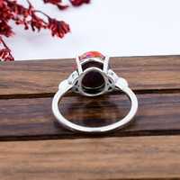 Bague en argent sterling avec dahlia rose et turquoise, bijou solitaire, pierre précieuse naturelle rose et bleue, cadeau pour elle
