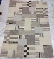 Tapis Kilim Floral Moderne en Velours, Tissage Plat Géométrique, Fabriqué à la Machine, Haute Qualité, Personnalisable, Épaisseur 5-6mm, Antidérapant, pour Salon