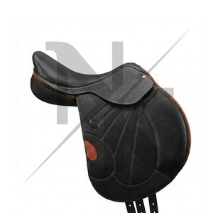 Selle de cheval robuste de qualité supérieure, en cuir véritable, avec quincaillerie nickelée, produits d'équitation anglaise d'Inde. - Product Image 3