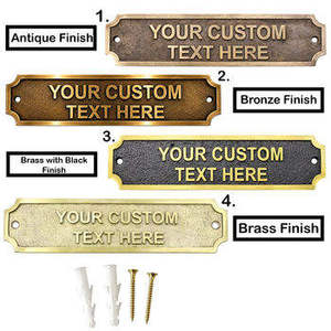Decorative Brass Wall Plaque Custom Logo Metal Name <b>Sign</b> for <b>Wedding</b> Commercial Spaces - Product Image 5